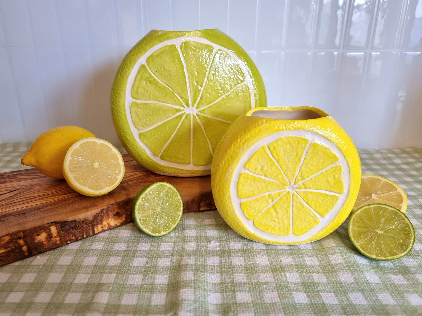 Small Citrus Slice Vase - Lemon