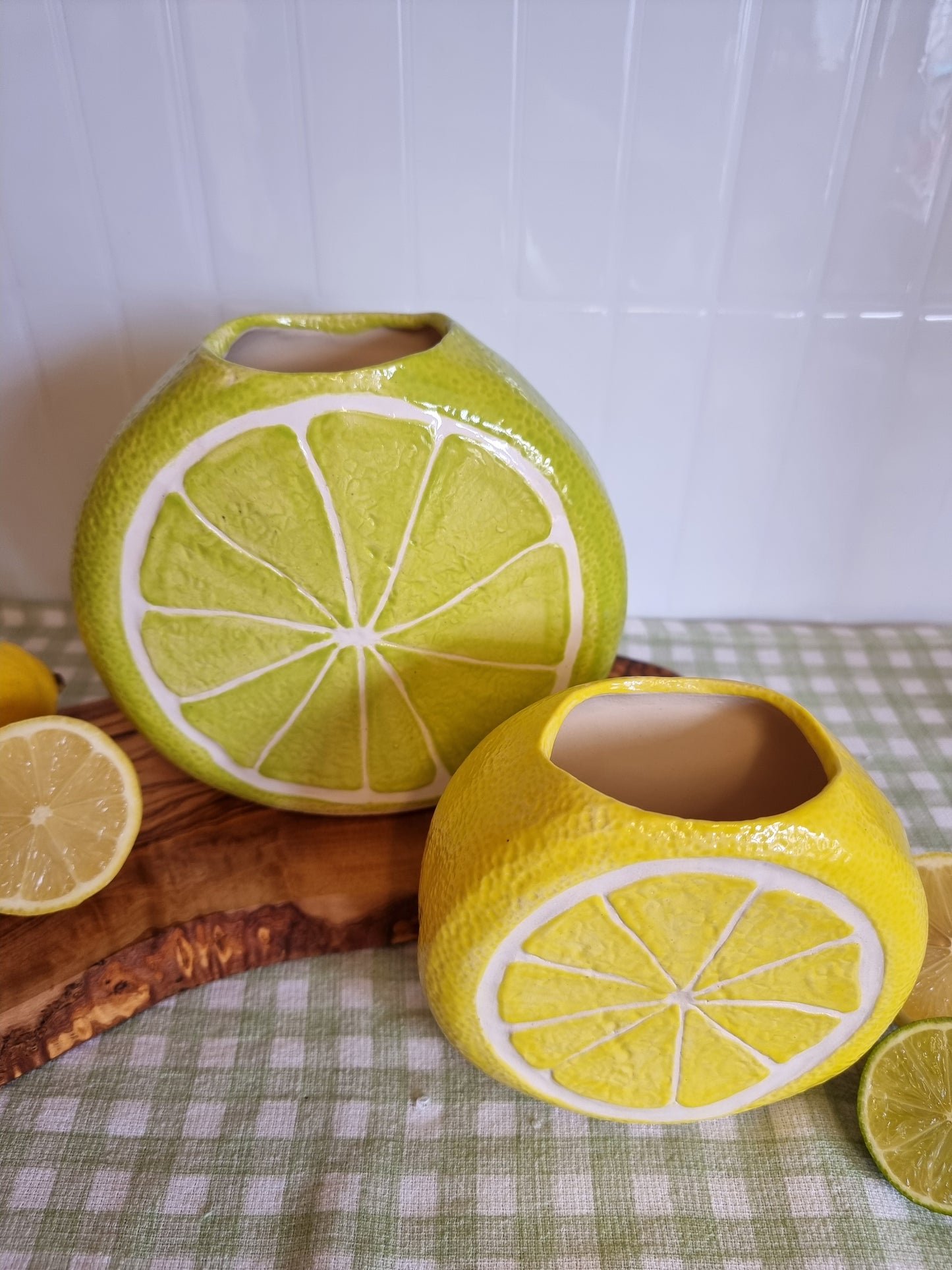 Medium Citrus Slice Vase - Lime