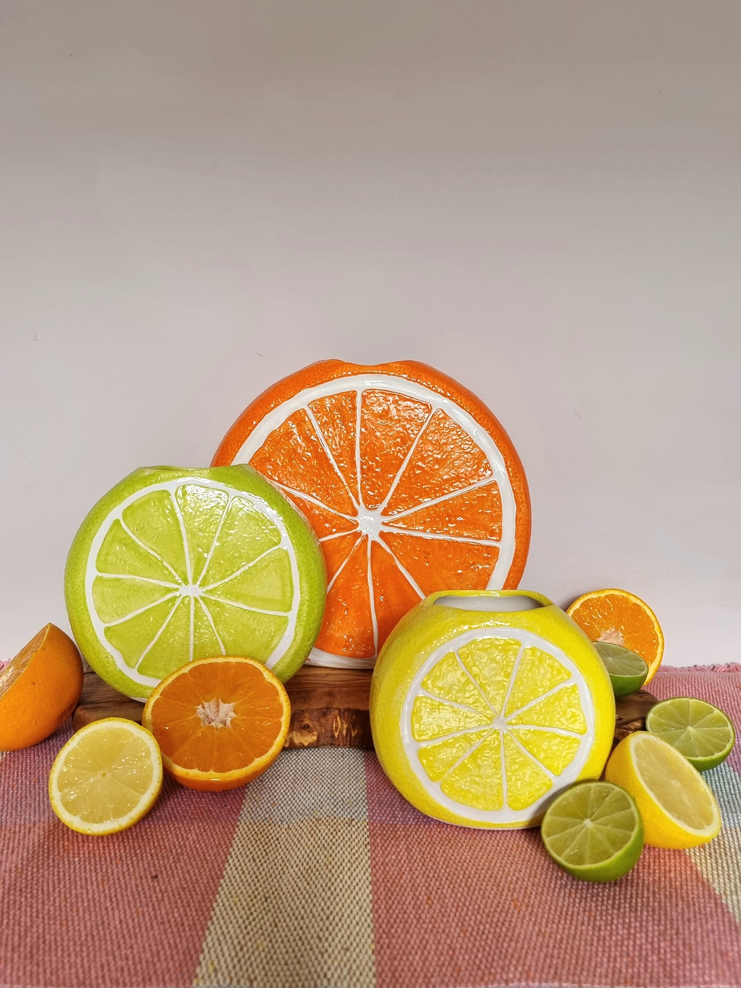 Large Citrus Slice Vase - Orange