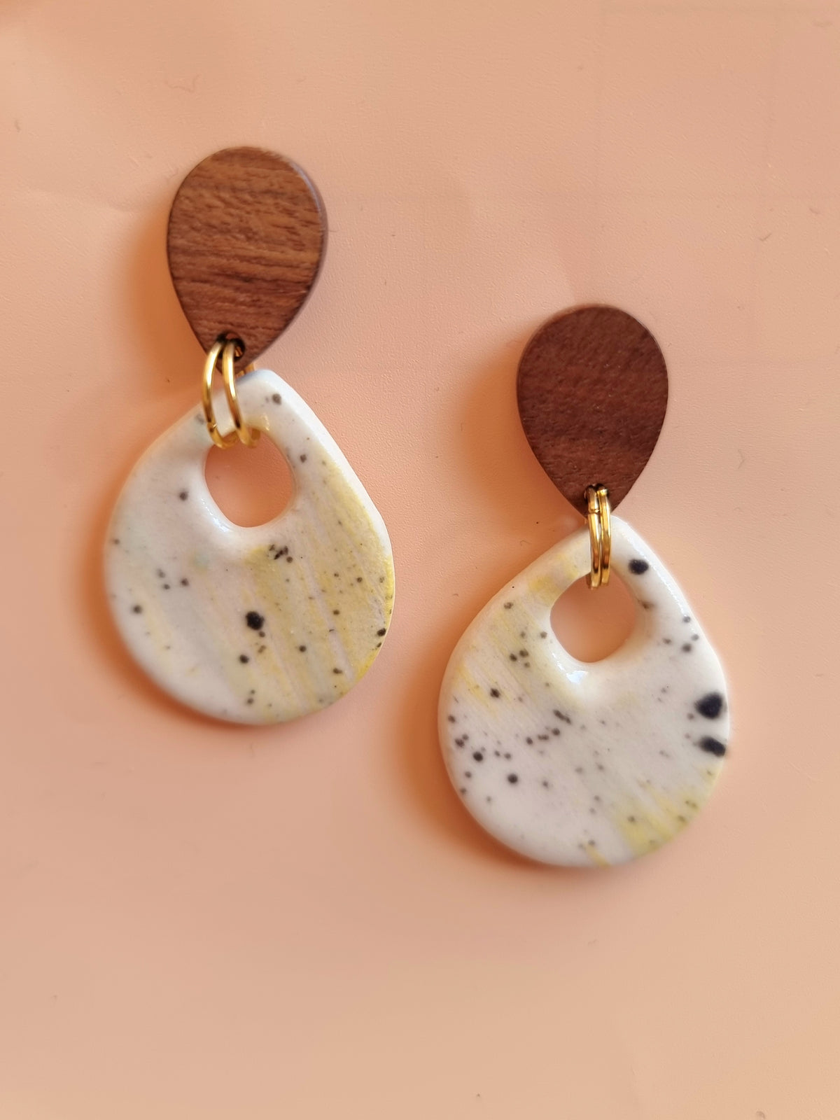 Lemon Sherbert Teardrop Earrings