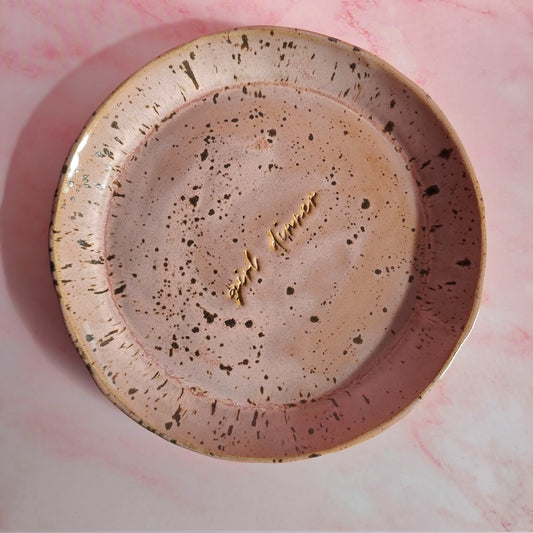 Speckled Mauve Girl Dinner Dish