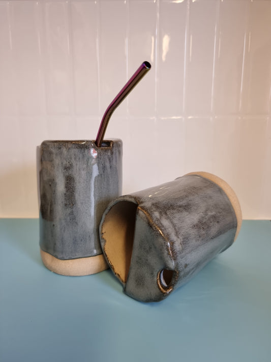 Midnight Tumbler with Straw