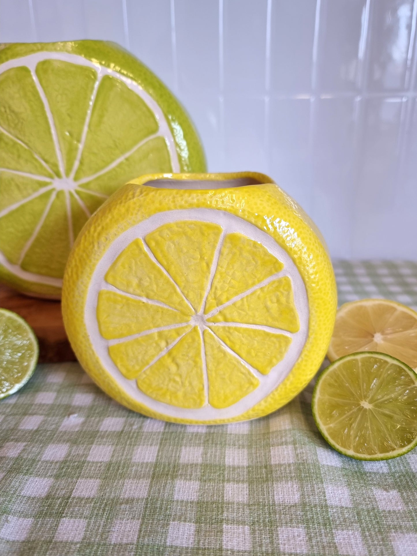 Small Citrus Slice Vase - Lemon