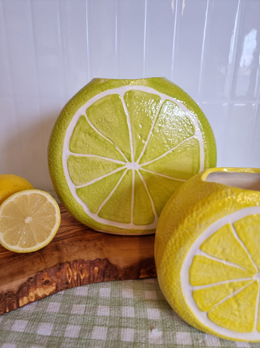 Medium Citrus Slice Vase - Lime