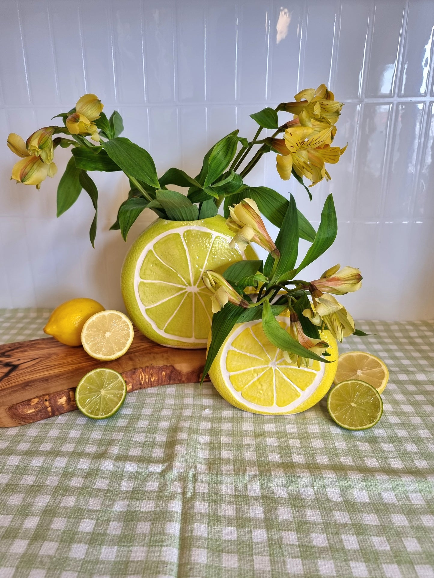 Small Citrus Slice Vase - Lemon