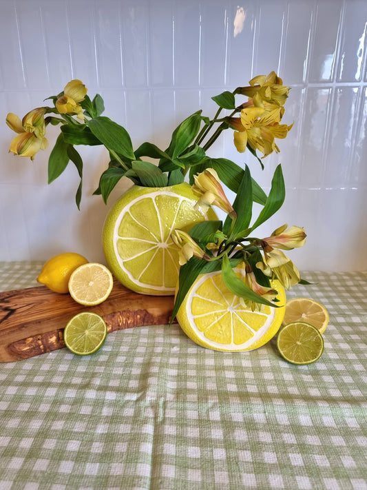 Medium Citrus Slice Vase - Lime