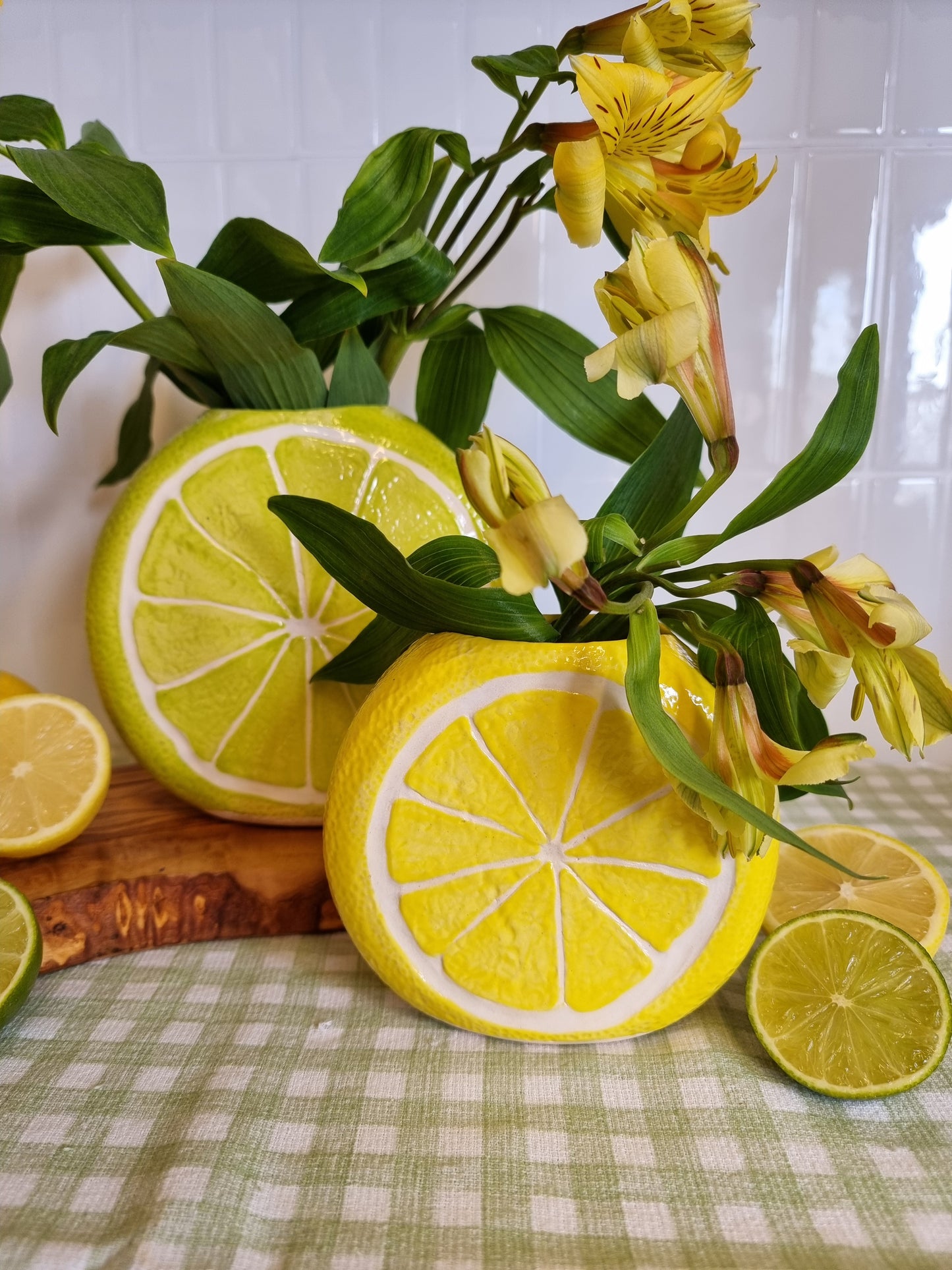 Small Citrus Slice Vase - Lemon