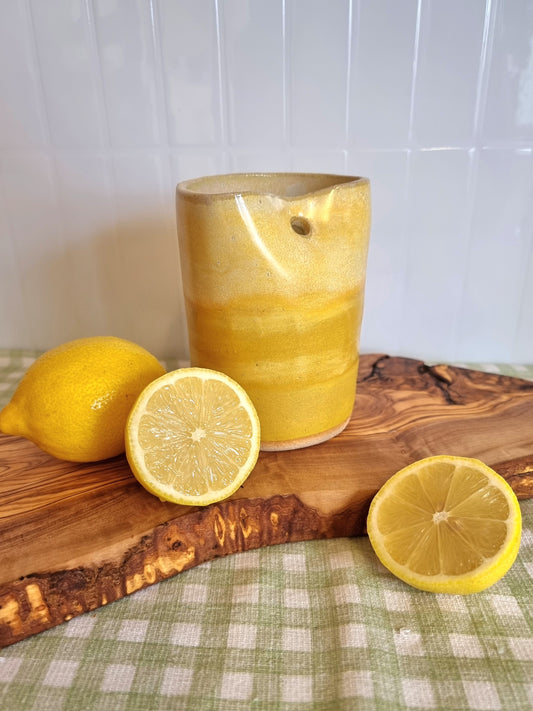 Citrus Lemon Tumbler with Straw