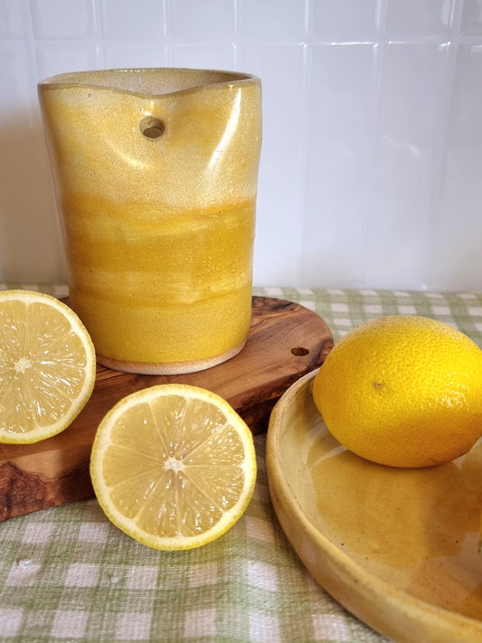 Citrus Lemon Tumbler with Straw