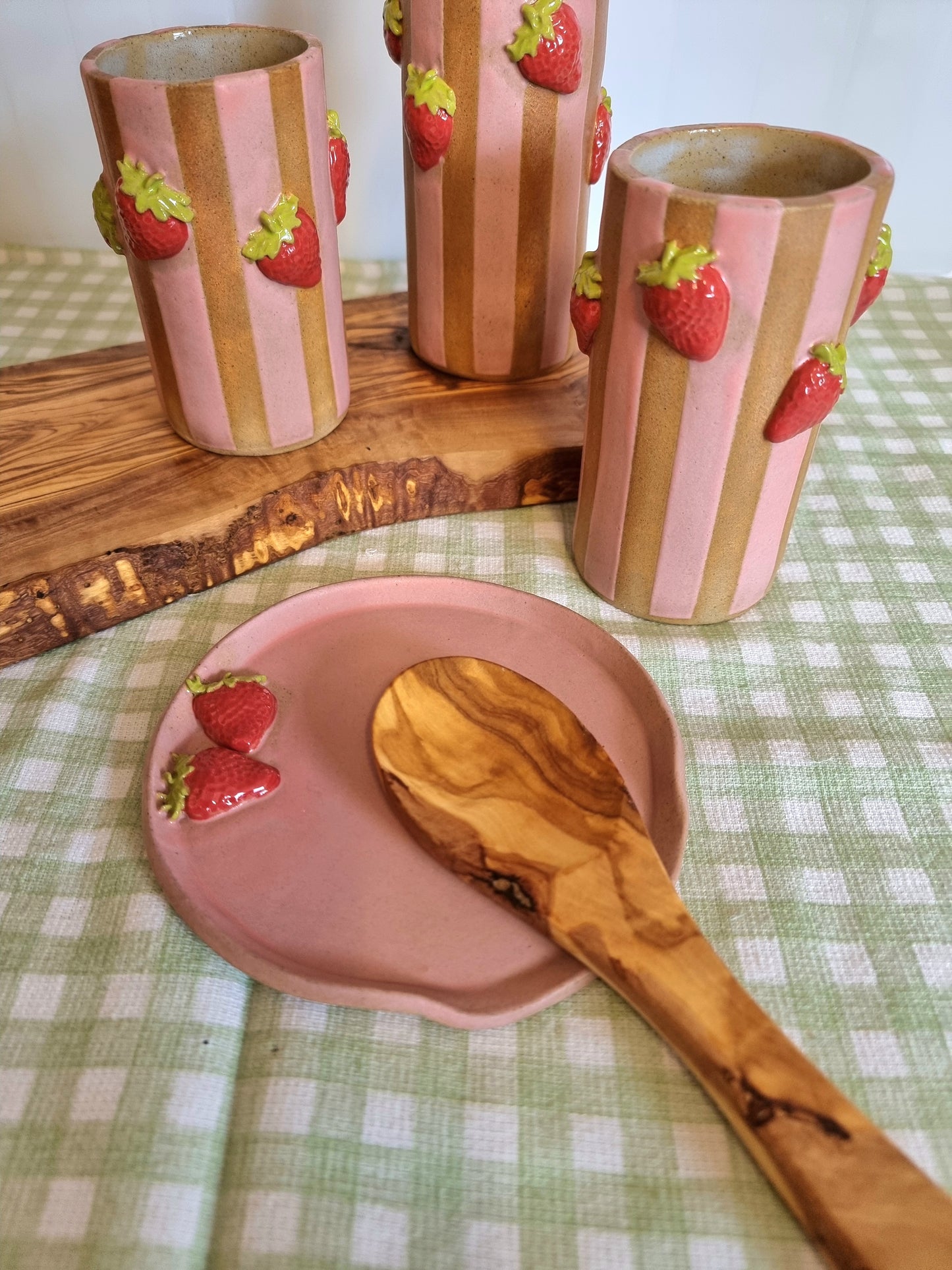 Strawberry Kisses Spoon Rest
