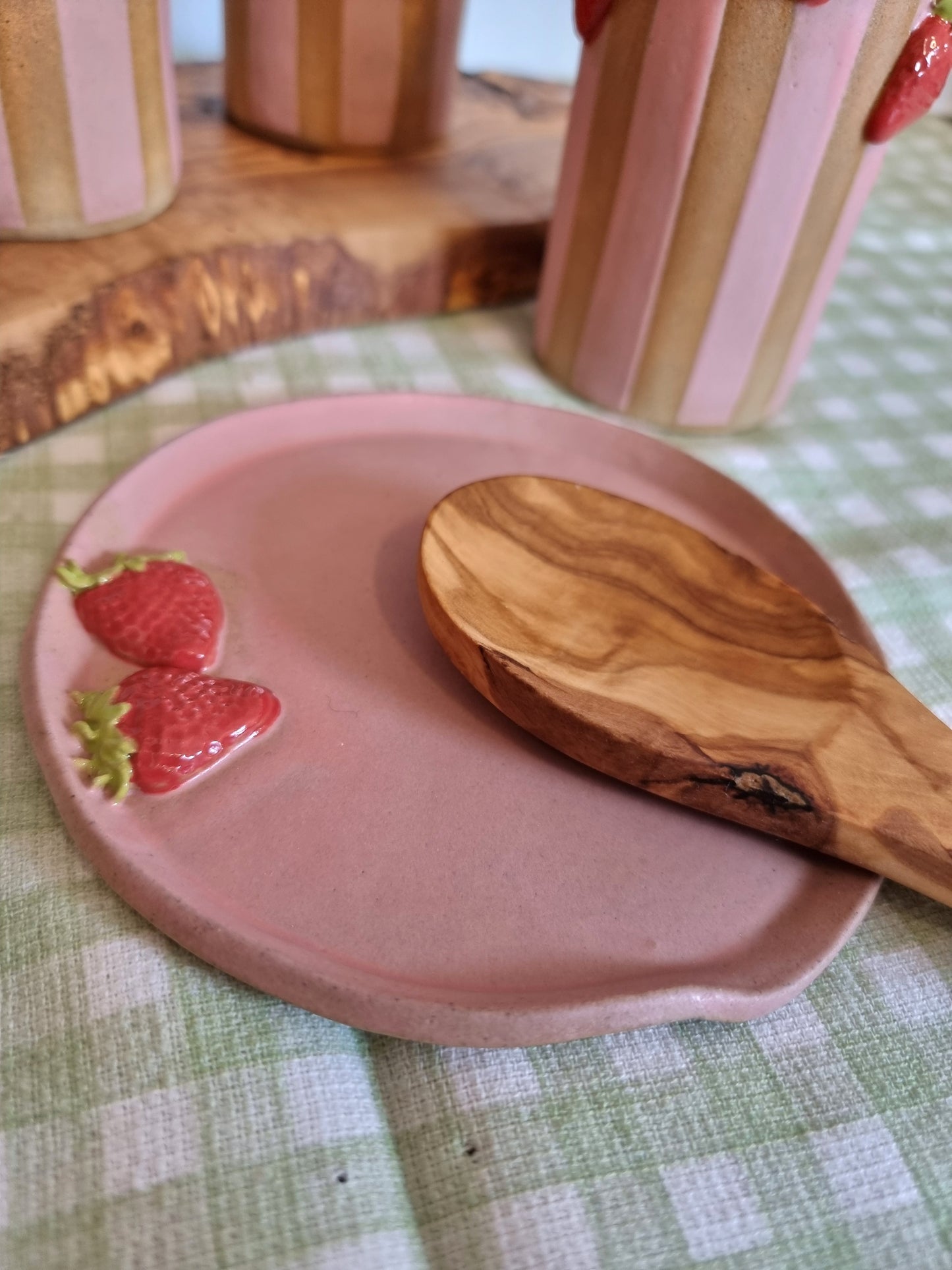 Strawberry Kisses Spoon Rest