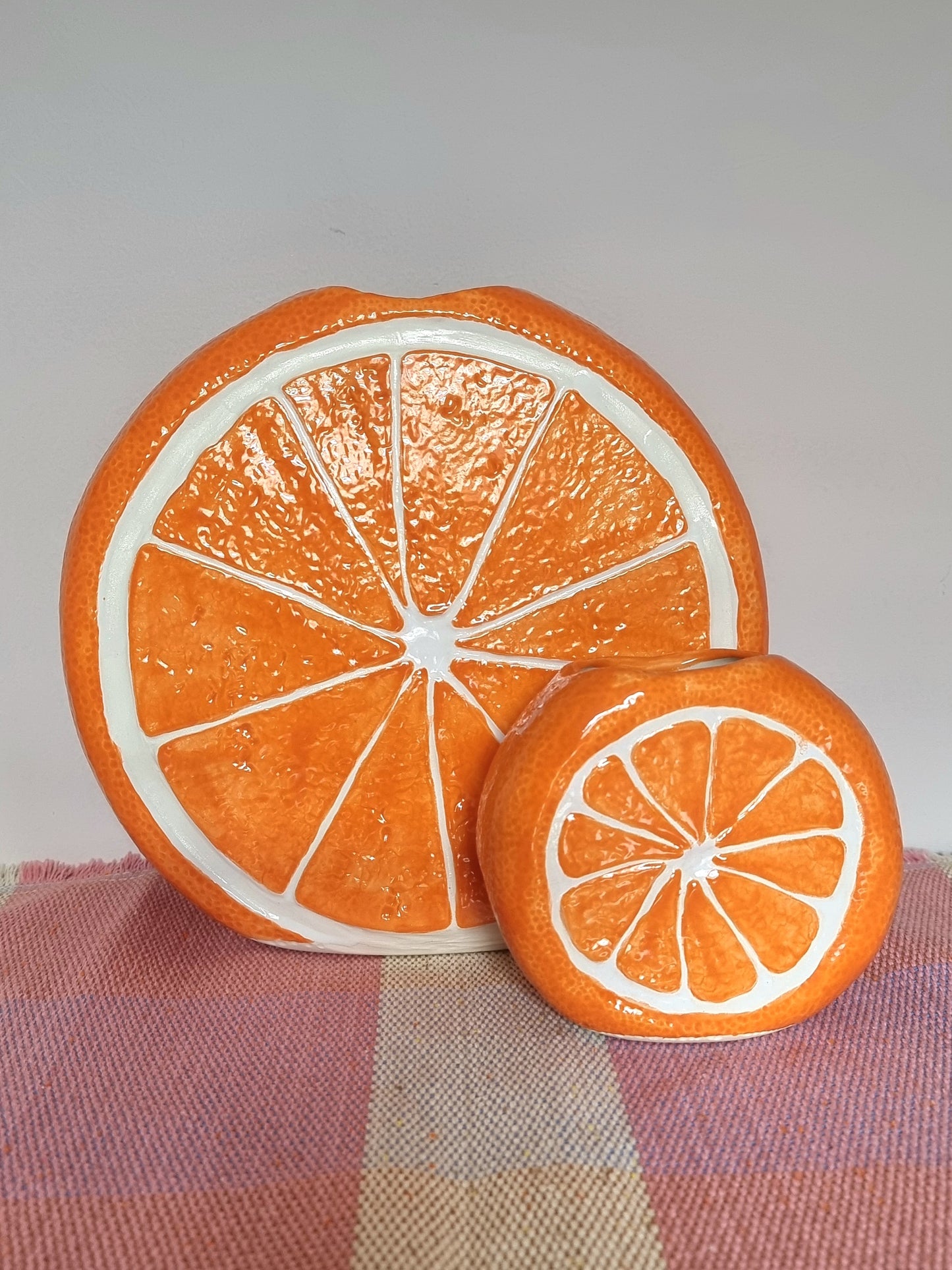 Small Citrus Slice Vase - Orange