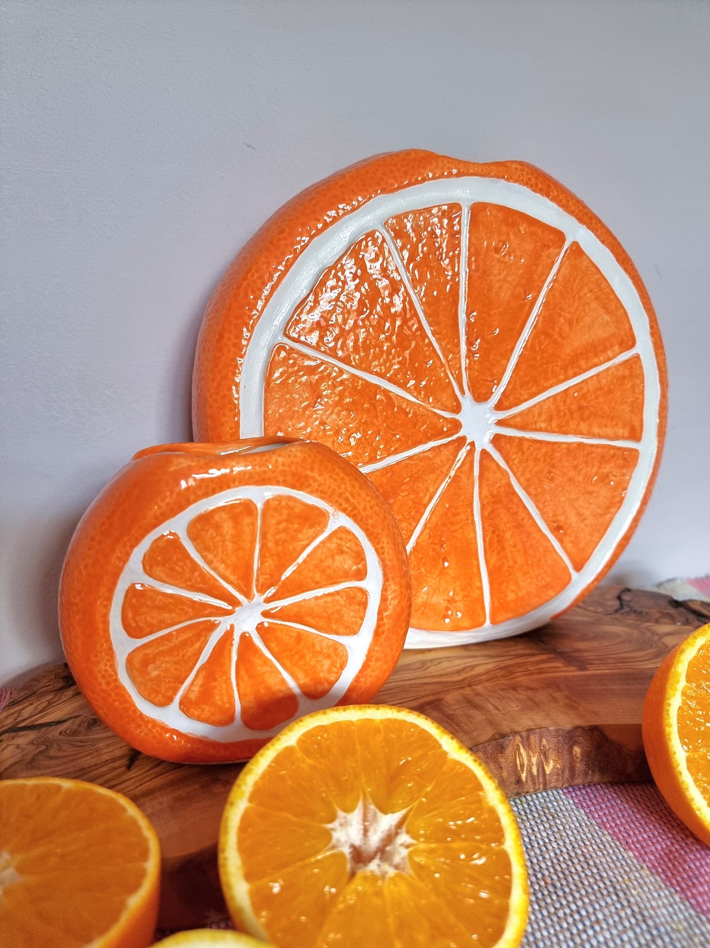 Small Citrus Slice Vase - Orange