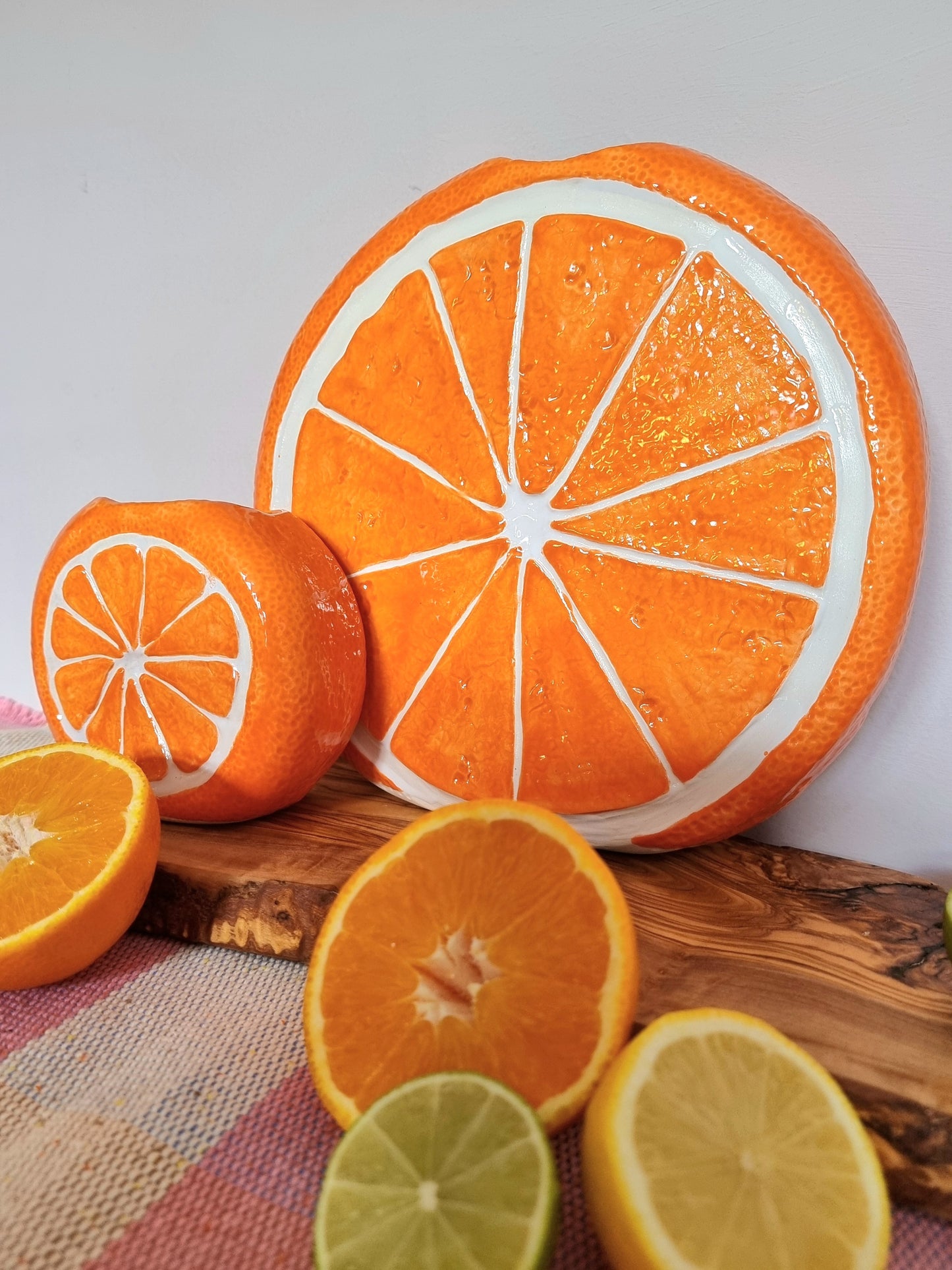 Large Citrus Slice Vase - Orange