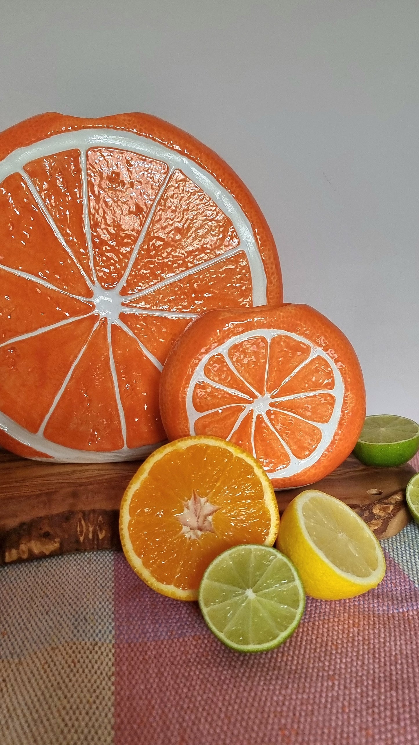 Small Citrus Slice Vase - Orange