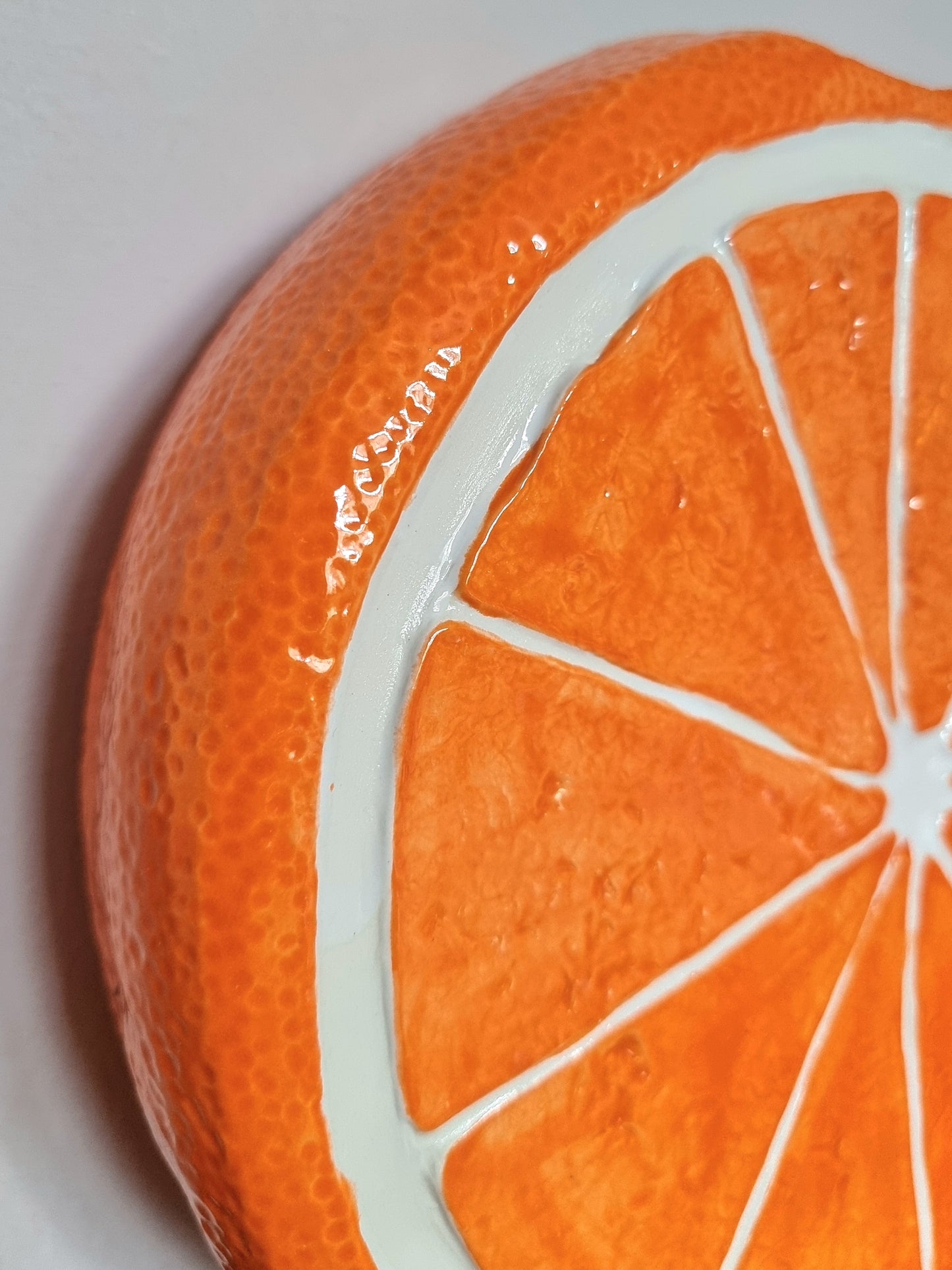 Large Citrus Slice Vase - Orange