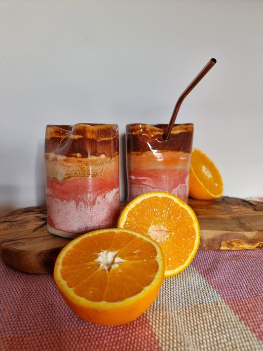 Autumn Flame Tumbler with Straw