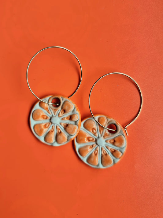 Citrus Earrings - Orange