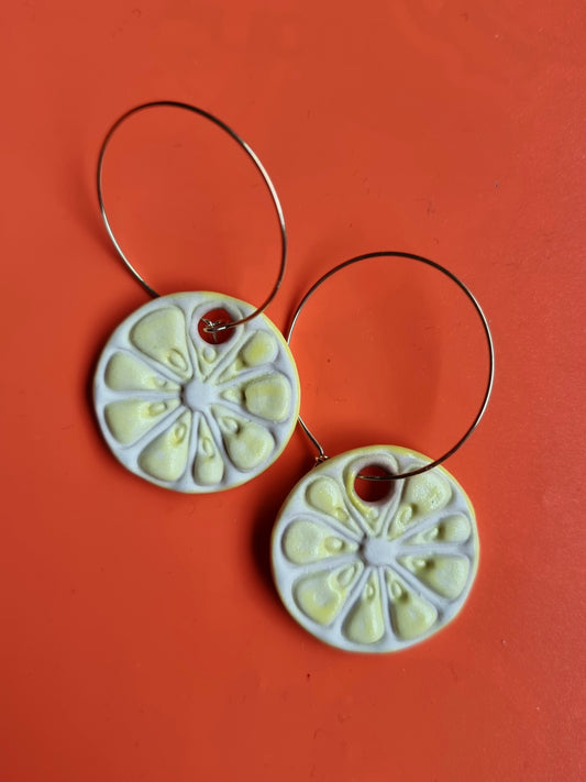 Citrus Earrings - Lemon
