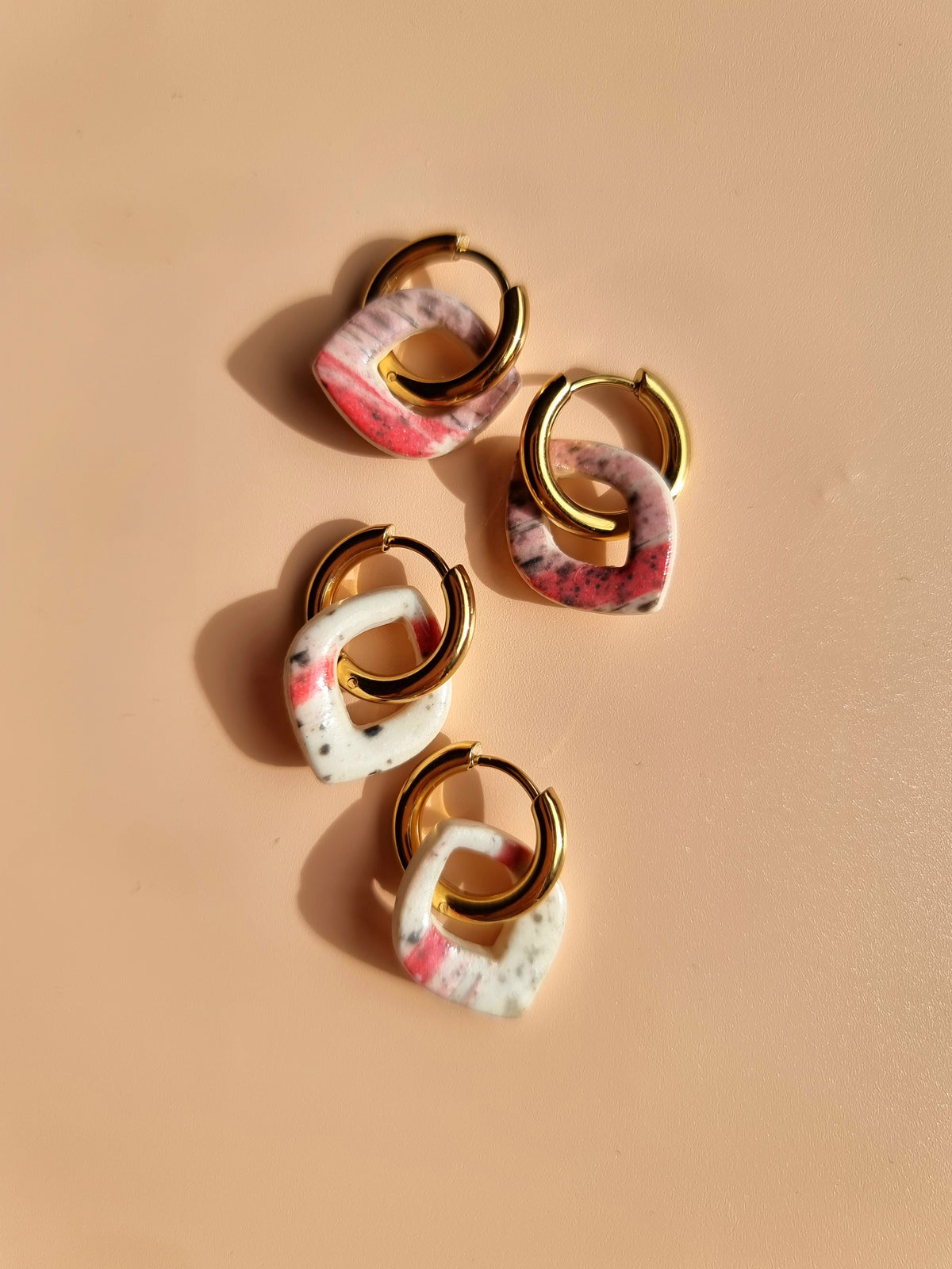 Strawberry Kisses Mini Hoop Earrings