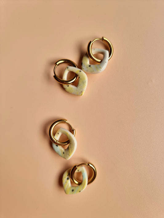 Lemon Sherbert Mini Hoop Earrings