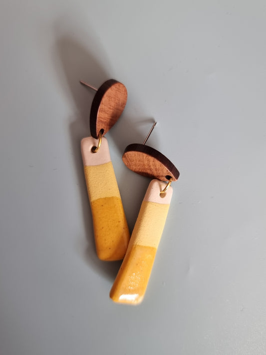 Fruity Teardrop Earrings - Lemon