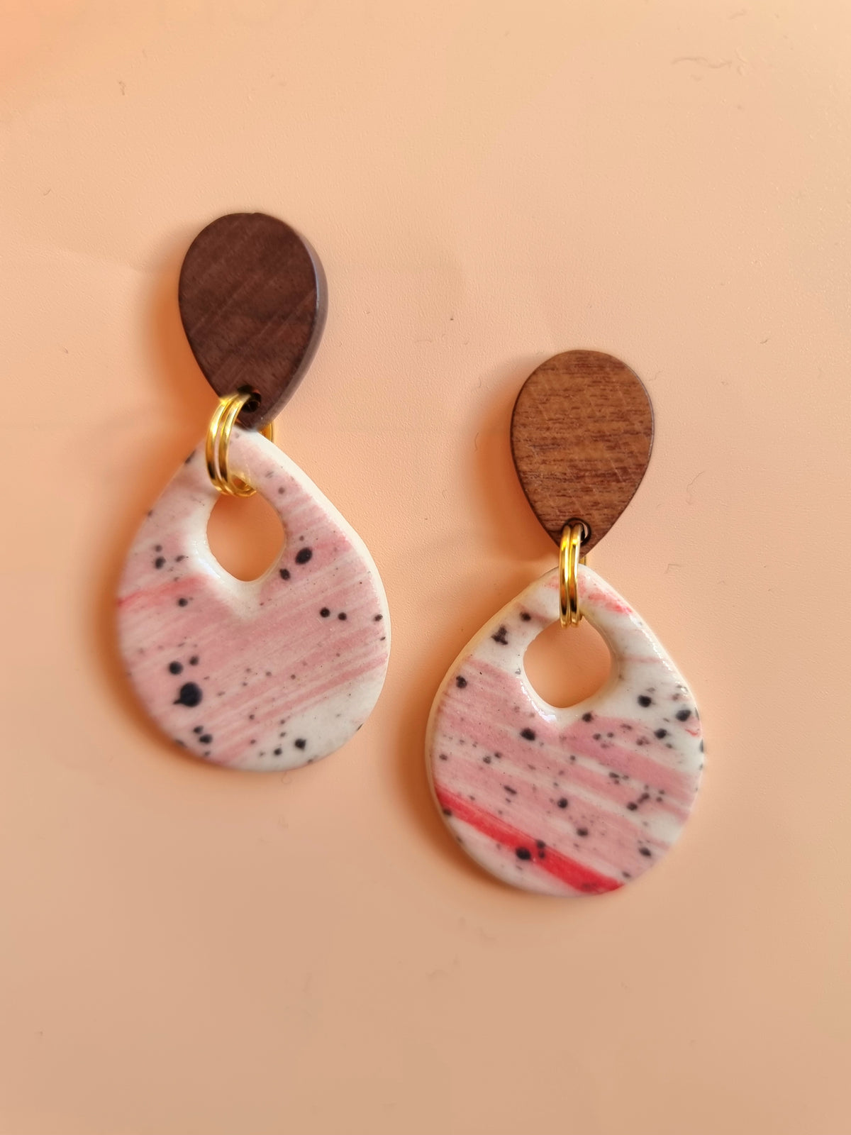 Strawberry Kisses Teardrop Earrings