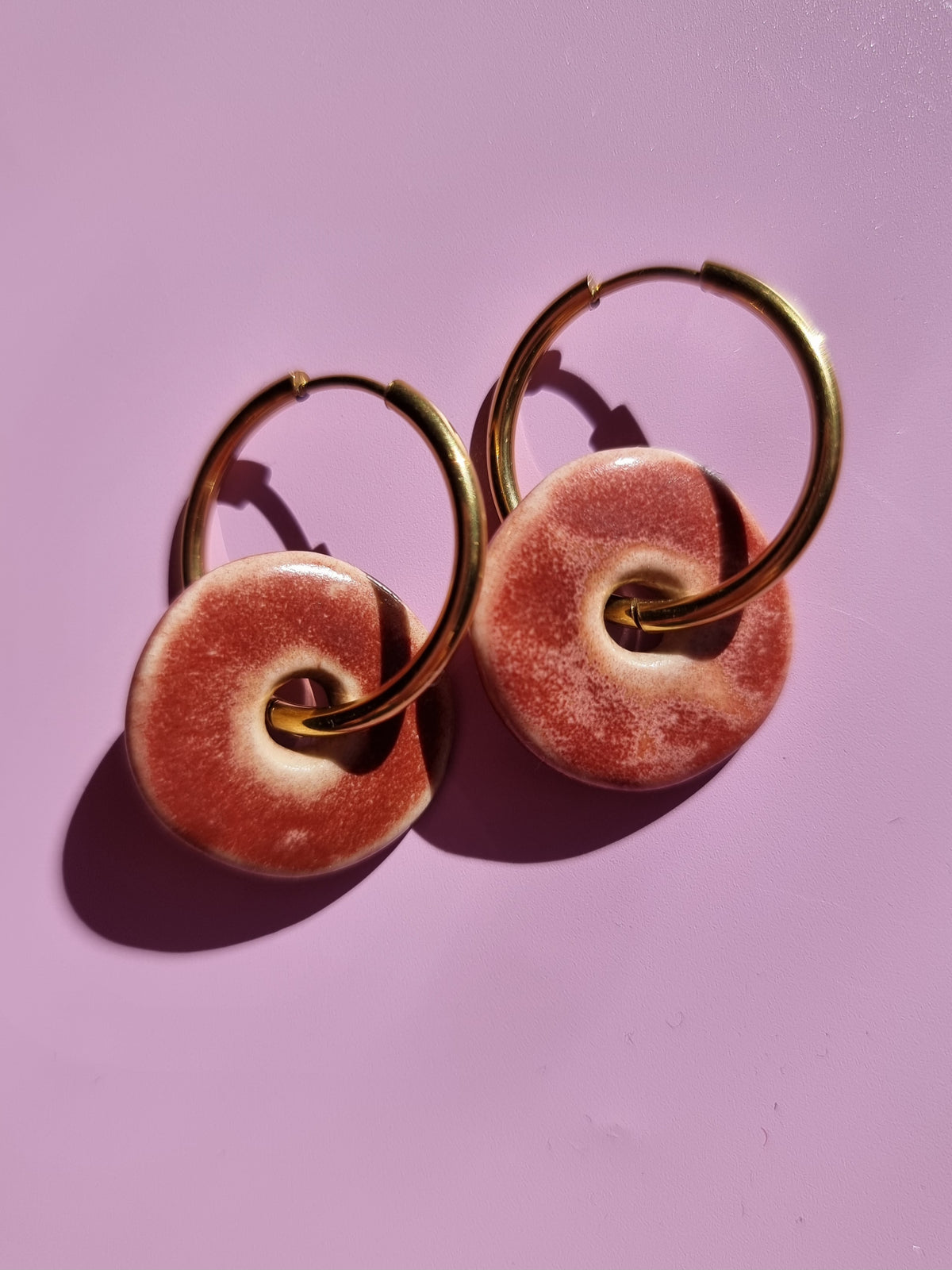 Colour Burst Earrings - Frosted Melon