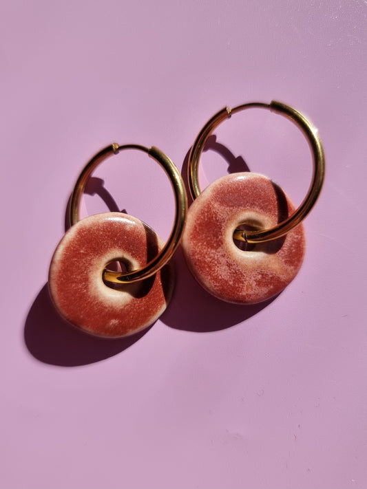 Colour Burst Earrings - Frosted Melon